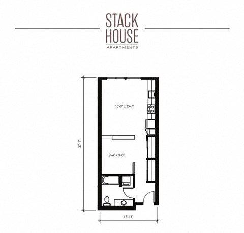 Stack House Apartments in Seattle, Washington S38 Floor Plan